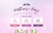 Happy Mother's Day sale voucher template background vector illustration. Voucher coupon