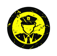 Poster - police icon on white background	