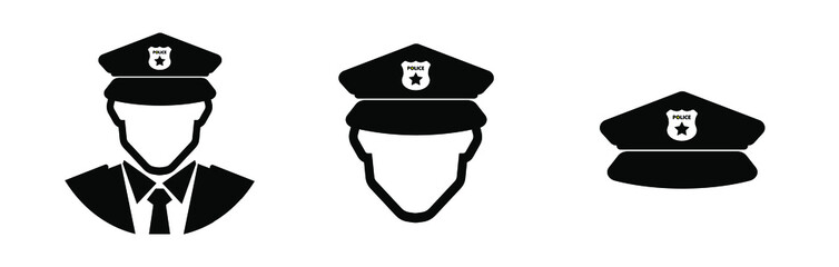 Poster - police icon on white background	