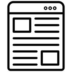 a linear design, icon of web content
