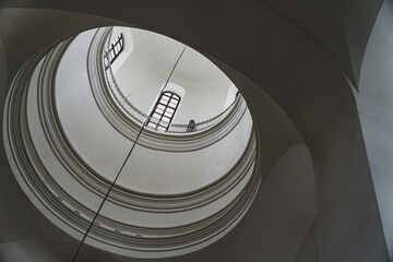 Spiral staircase in the church