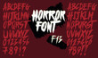 © loulou2014597 - Horror font  -  handwritten  vector eps10 alphabet .  Alphabets and numbers letters design.