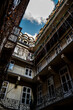 View Up Inner Courtyard With Balconies In The City Of Vienna In Austria
