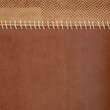 part of brown leather fabric with reptile texture