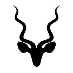 Wall Mural - Kudu antelope head icon, vector illustration