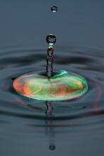 Close-up Of Drop Splashing In Water