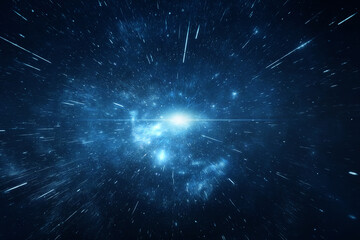 Wall Mural - star explosion in a galaxy of an unknown universe