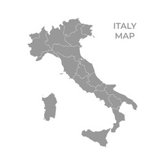 Sticker - Map of Italy with regions vector illustration eps 10