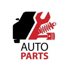 Vector logo of car parts, auto repair