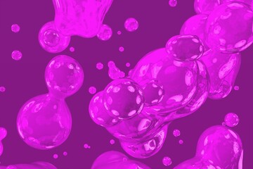 Wall Mural - Creative soft focus pink soap shining slime abstract gradient background 3D illustration - background design template
