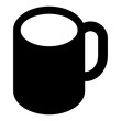 ngi1159 NewGraphicIcon ngi - Tasse / Kaffeetasse aus Keramik Symbol - Henkel rechts - english: black ceramic mug icon . isolated on white background . xxl g10387