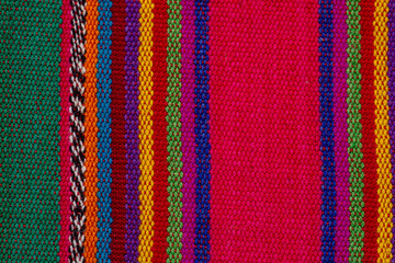 closeup texture and pattern of colorful maya textile