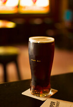 Glass Of Irish Ale In Pub