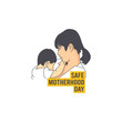 vector graphic of safe motherhood day good for safe motherhood day celebration. flat design. flyer design.flat illustration.