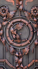 Wall Mural - The fragment of forged metal products. close-up