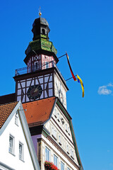 Canvas Print - A street in German town Kirchheim unter Teck