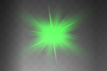 Glow Isolated Green Light Effect, Lens Flare