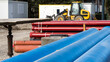 © julien leiv - Chantier de raccordement sur le réseau d'assainissement