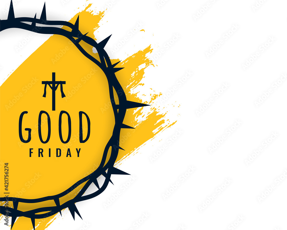 good friday background with crown of thorns - obrazy, fototapety, plakaty 