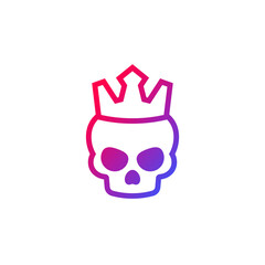 Wall Mural - Dead king logo with skull