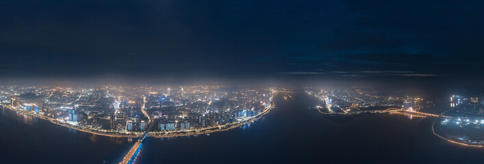 Wall Mural - Night view of Wenzhou City, Zhejiang Province, China