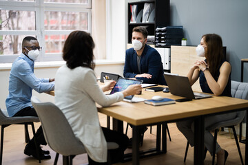 Wall Mural - Group Of Corporate Business People Meet