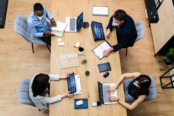 Wall Mural - Group Of Corporate Business People Meet