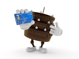 Poster - Cake character holding credit card