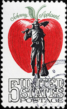 Johnny Appleseed On Old US Postage Stamp