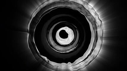 Wall Mural -  Abstract Black And White Circular Patterns 
