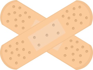 vector illustration of crossed plasters