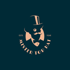 Wall Mural - Mister top hat logo