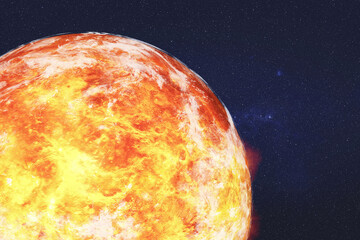Wall Mural - high detailed fiction red venus planet. science fiction 3d render. elements of this image furnished 