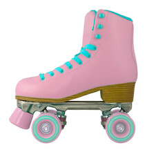 Pink Retro Roller Skate