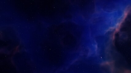 science fiction illustrarion, colorful space background with stars, nebula gas cloud in deep outer s