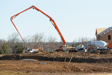 Poster - construction machine for the preparation of concrete