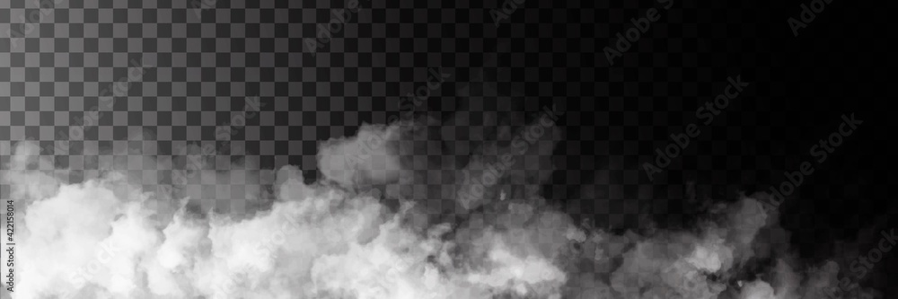 Vector realistic isolated Smoke effect for decoration and covering on the transparent background. - obrazy, fototapety, plakaty 