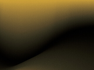 Wall Mural - abstract black and gold gradient grain texture background with space for text