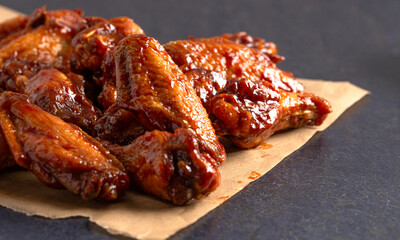 Wall Mural - Barbecue Chicken Wings with Bone In