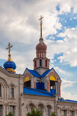 Wall Mural - Picturesque domes of the Church of the Nativity of the Blessed Virgin. Russia, Krasnodar Territory, the village of Kislyakovskaya.