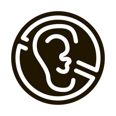 Poster - No Hearing Icon Vector Glyph Illustration