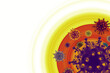  Pandemic medical health risk,  virology concept. COVID-19 coronavirus prevention and quarantine poster