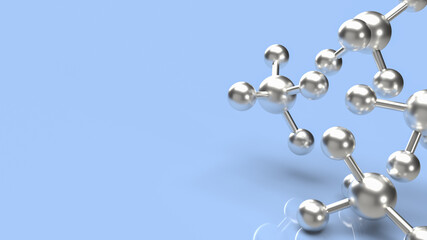 Wall Mural - The molecule  image for sci and medical content 3d rendering.