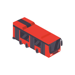 Poster - Isolated red bus