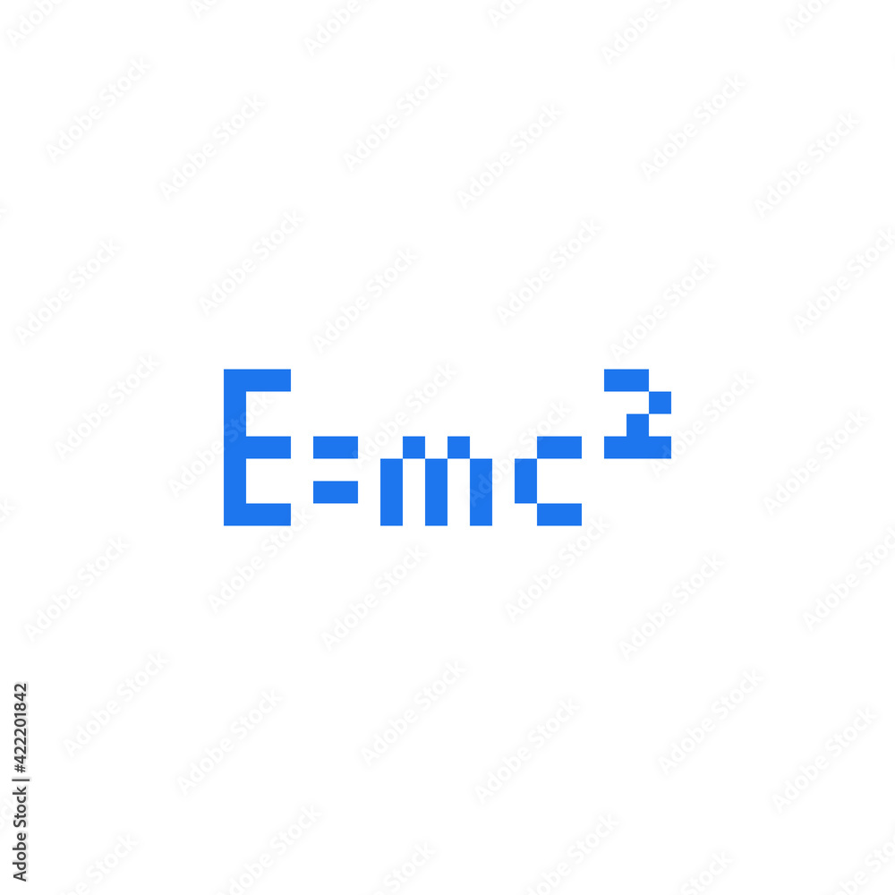Mathematical formula pixel art icon. Knitted design. Design for logo ...