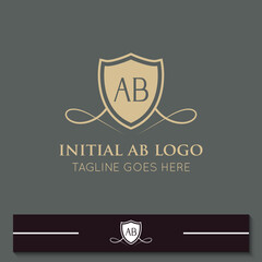 illustration vector graphic initial ab letter logo best for branding and icon