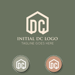 Wall Mural - illustration vector graphic initial dc letter logo or icon best for branding and icon