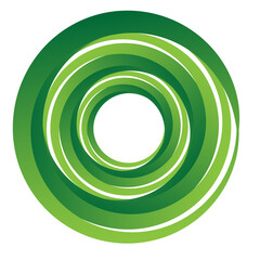 Aufkleber - Cyclical circle, helix, volute element. Concentric shape with rotation, centrifuge, gyration effect. Twist, swirl vector illustration