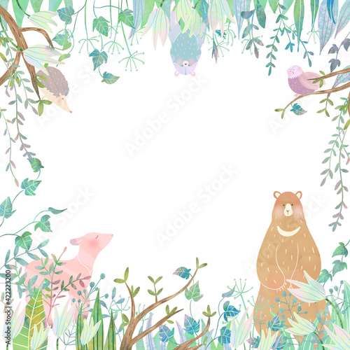 春の動物と植物の北欧風かわいいフレームイラスト素材 Stock イラスト Adobe Stock 春の動物と植物の北欧風かわいいフレームイラスト素材 Stock イラスト Adobe Stock