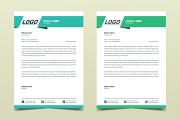 Wall Mural - Letterhead design template. Creative, simple and clean modern business letterhead template for your project design. Illustration vector